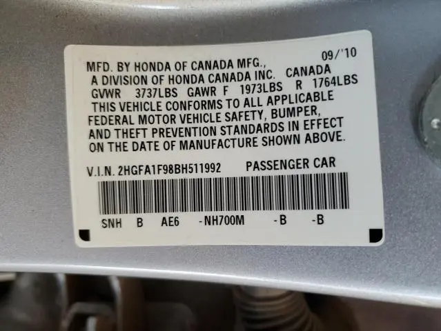2011 HONDA CIVIC EXL  