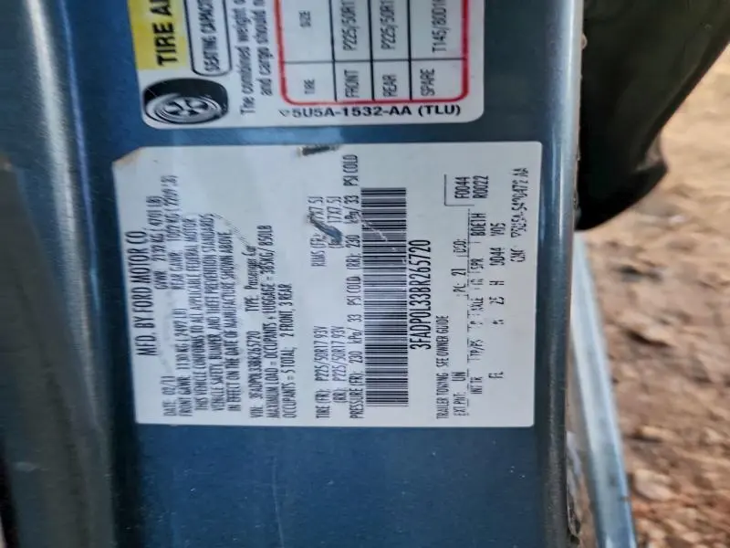 2011 FORD FUSION HYBRID  