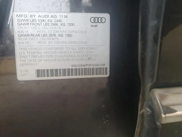 2015 AUDI Q5 PREMIUM PLUS  