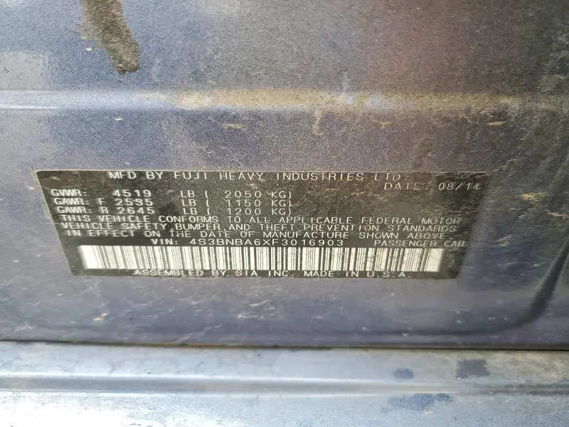 2015 SUBARU LEGACY 2.5I  