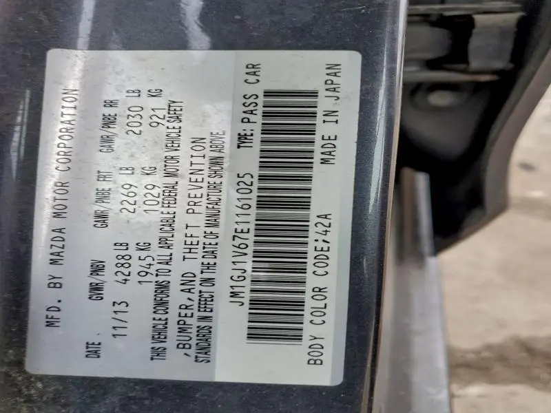 2014 MAZDA 6 TOURING  