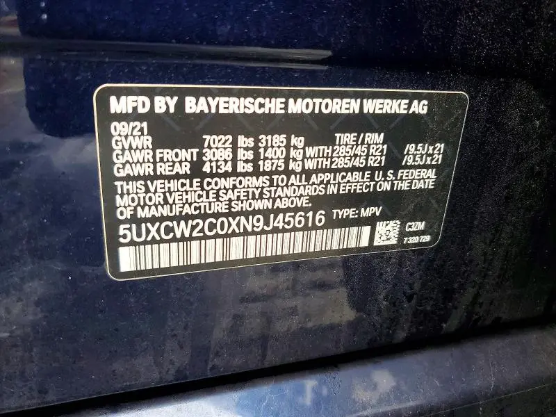 2022 BMW X7 XDRIVE40I  