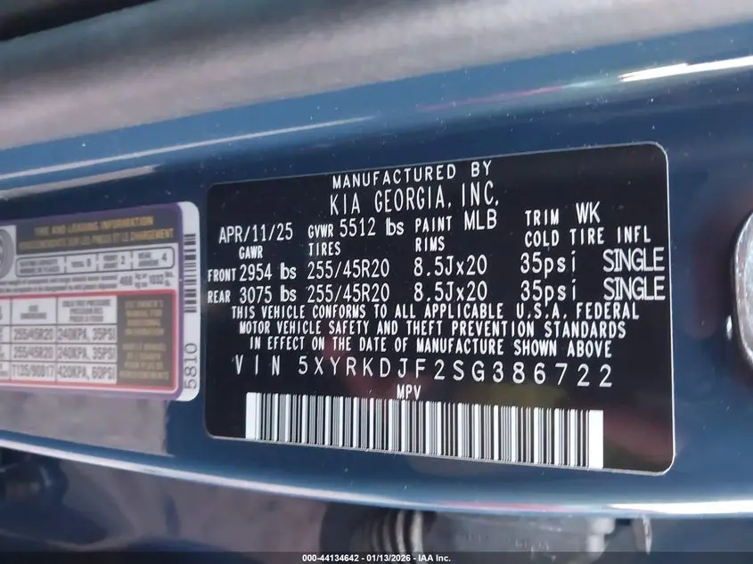 2025 KIA SORENTO X-LINE SX