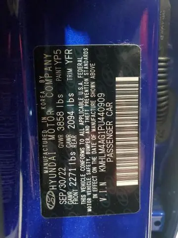 2023 HYUNDAI ELANTRA SEL  