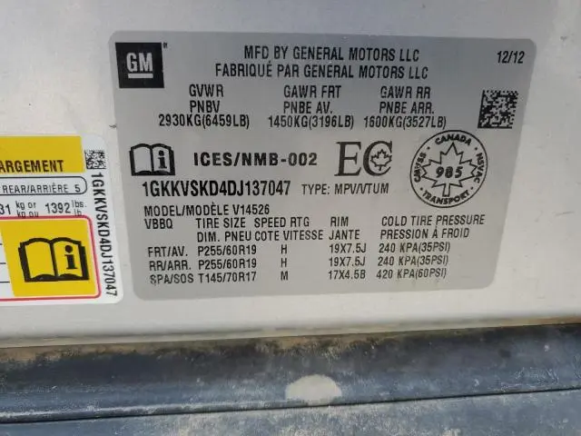 2013 GMC ACADIA SLT-2  