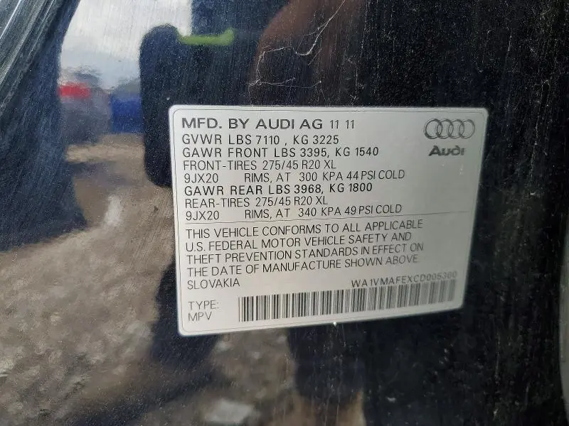 2012 AUDI Q7 PRESTIGE  