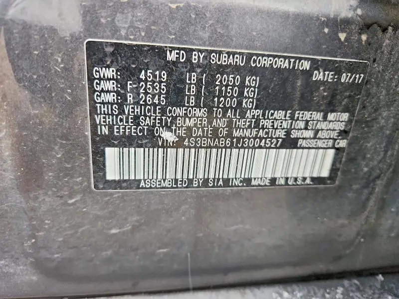 2018 SUBARU LEGACY 2.5I  