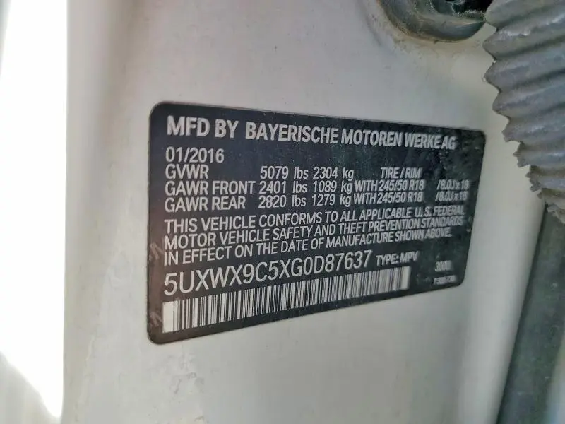 2016 BMW X3 XDRIVE28I  