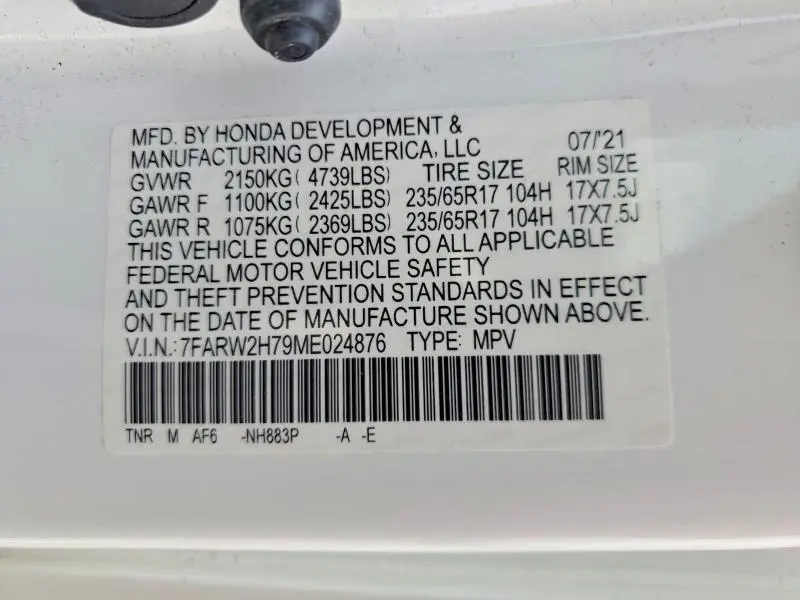 2021 HONDA CR-V SE  