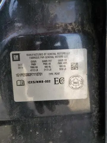 2015 CHEVROLET CRUZE LT  