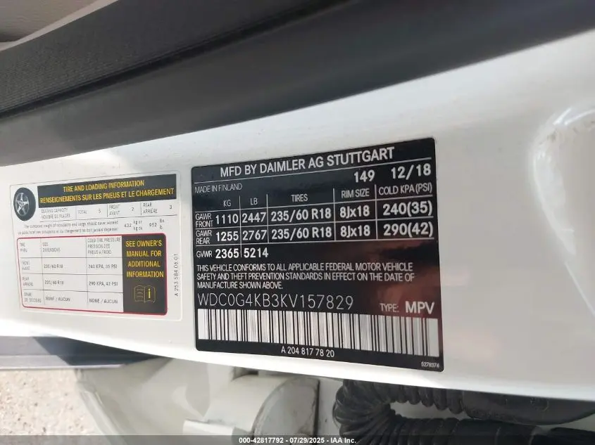 2019 MERCEDES-BENZ GLC 300 4MATIC