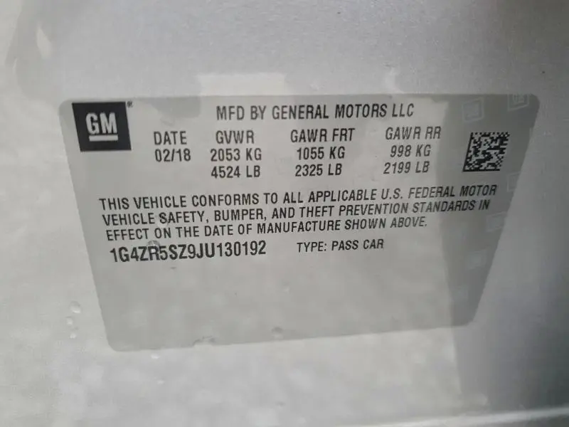 2018 BUICK LACROSSE PREMIUM  