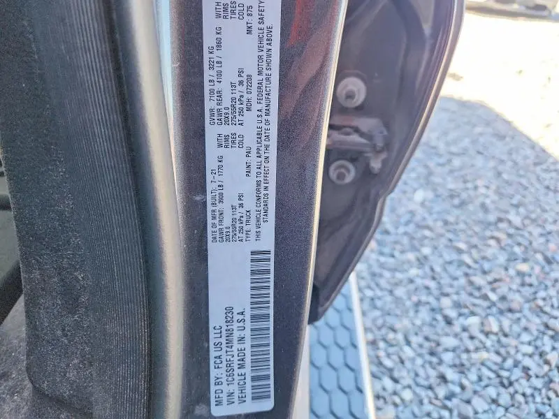 2021 RAM 1500 LARAMIE  