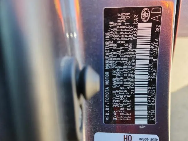 2018 TOYOTA COROLLA L  