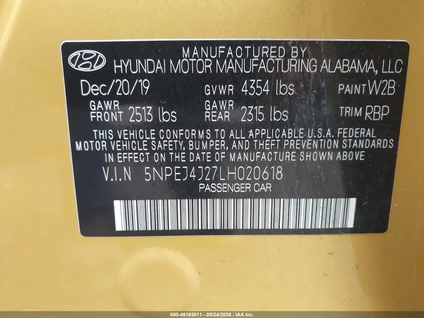 2020 HYUNDAI SONATA SEL PLUS