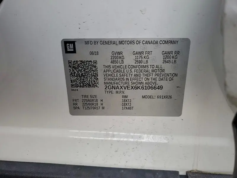 2019 CHEVROLET EQUINOX LT  