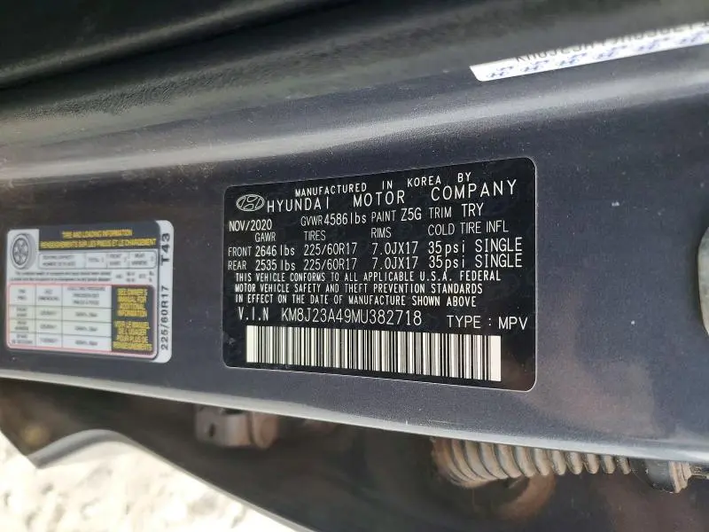 2021 HYUNDAI TUCSON SE  