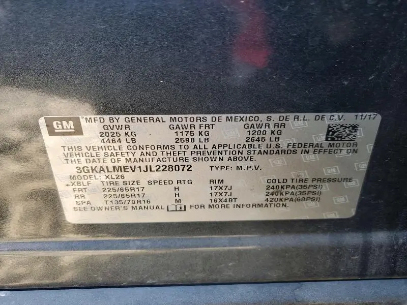 2018 GMC TERRAIN SLE  