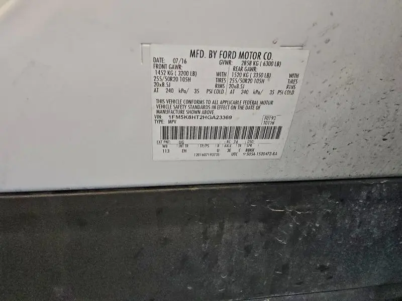 2017 FORD EXPLORER PLATINUM  