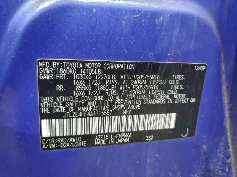 2010 TOYOTA SCION XB  