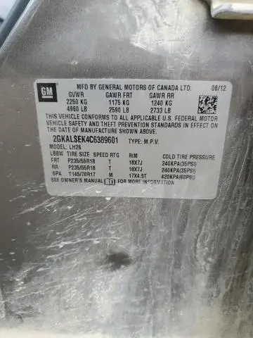 2012 GMC TERRAIN SLE  