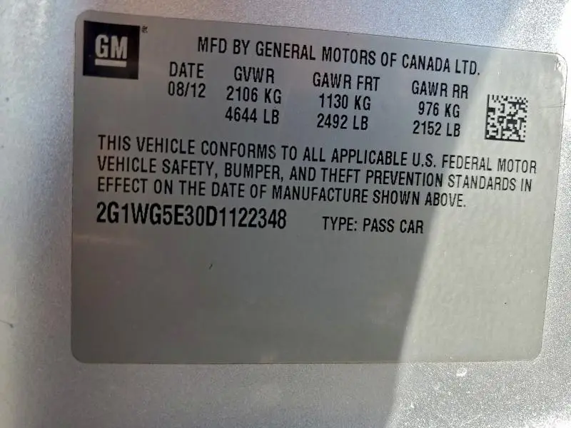 2013 CHEVROLET IMPALA LT  