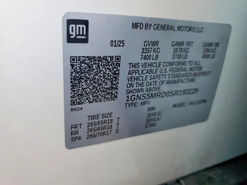 2025 CHEVROLET TAHOE C1500 LS  