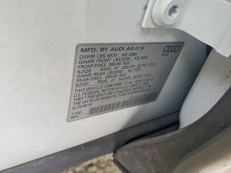 2017 AUDI Q7 PREMIUM PLUS  