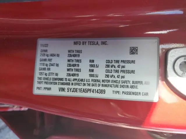2023 TESLA MODEL 3   