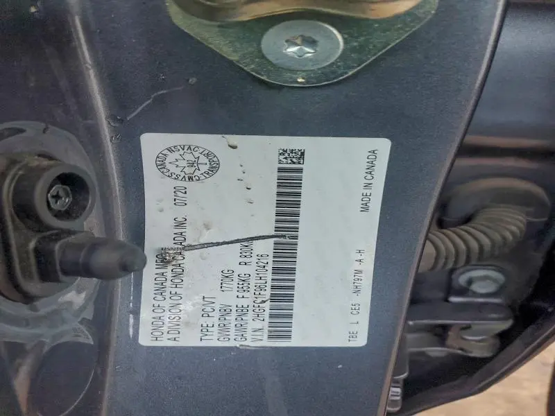 2020 HONDA CIVIC TOURING  