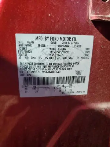 2010 FORD EDGE LIMITED  