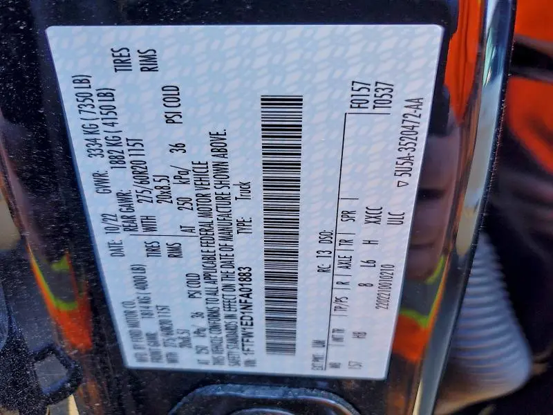 2022 FORD F150 SUPERCREW  