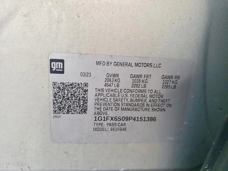 2023 CHEVROLET BOLT EV 2LT  