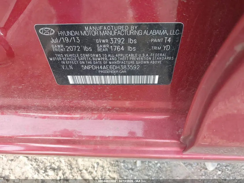 2013 HYUNDAI ELANTRA GLS