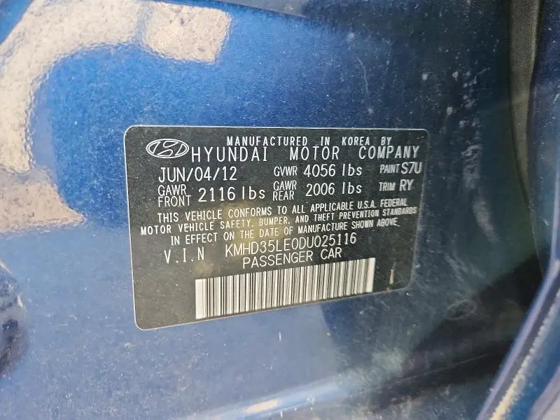 2013 HYUNDAI ELANTRA GT BASE  