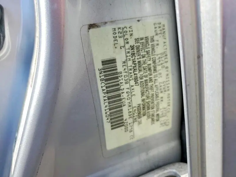 2010 NISSAN VERSA 1.8 S  