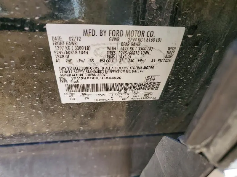 2013 FORD EXPLORER XLT  