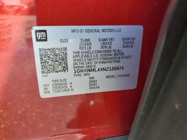 2022 GMC ACADIA SLT  