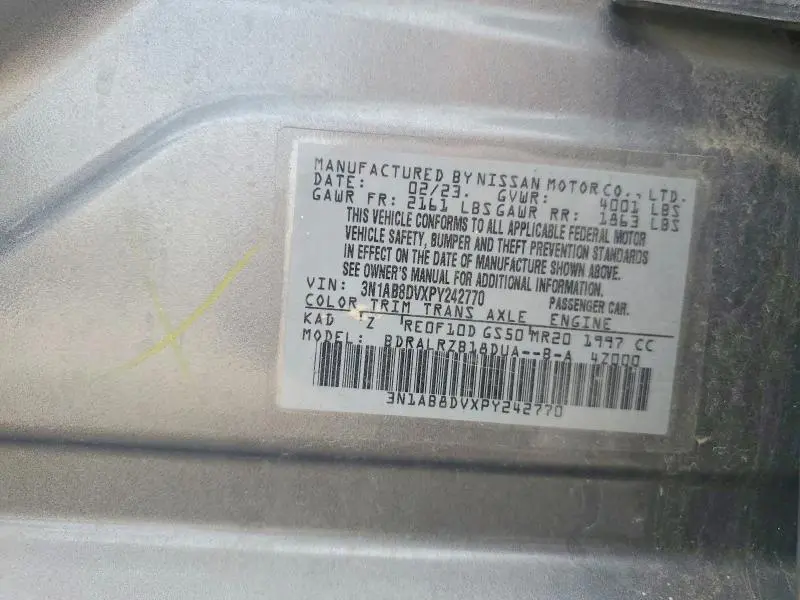 2023 NISSAN SENTRA SR  