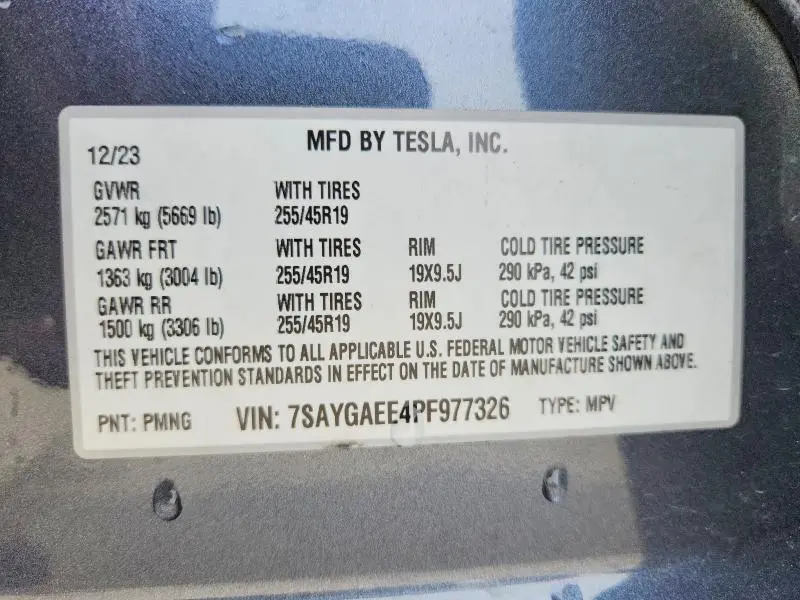 2023 TESLA MODEL Y   