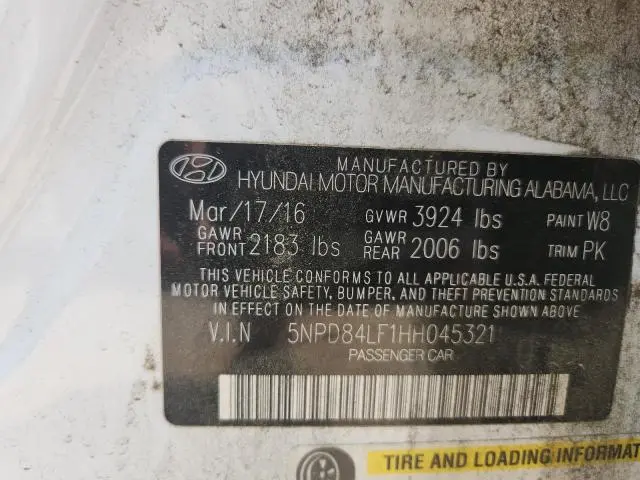 2017 HYUNDAI ELANTRA SE  