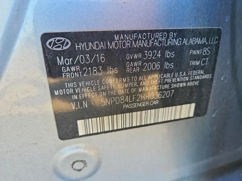 2017 HYUNDAI ELANTRA LIMITED  