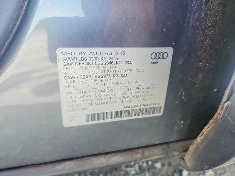 2015 AUDI Q5 PREMIUM PLUS  