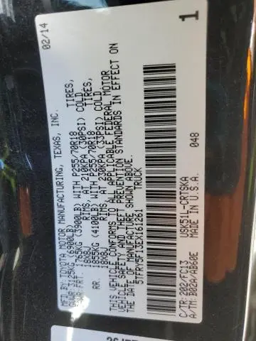 2014 TOYOTA TUNDRA DOUBLE CAB SR  