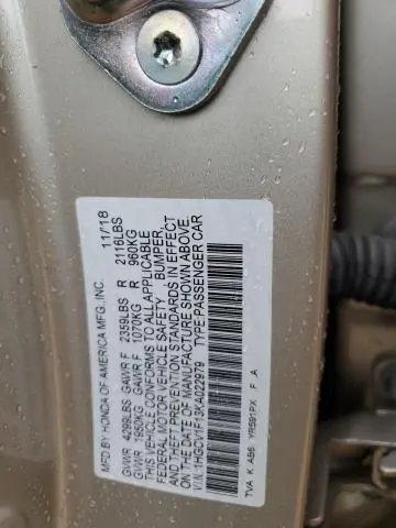 2019 HONDA ACCORD LX  