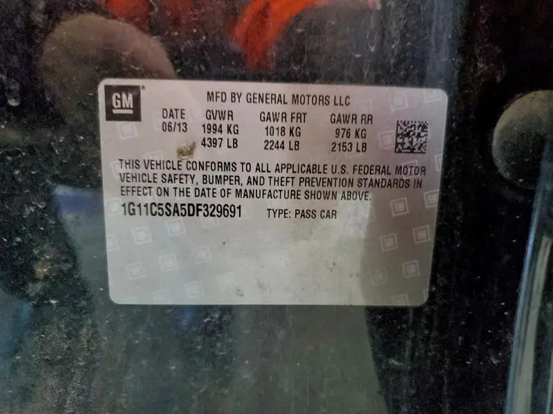 2013 CHEVROLET MALIBU 1LT  