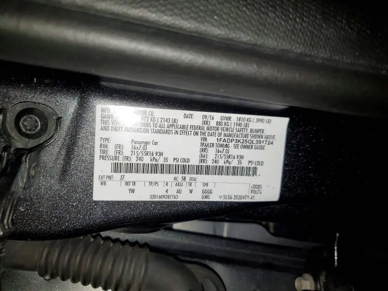 2016 FORD FOCUS SE  