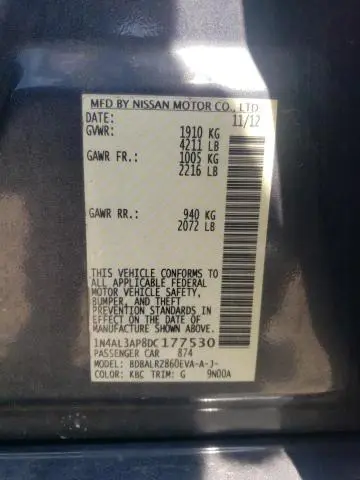 2013 NISSAN ALTIMA 2.5  
