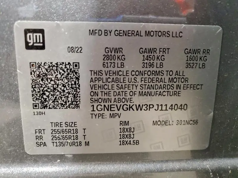 2023 CHEVROLET TRAVERSE LT  