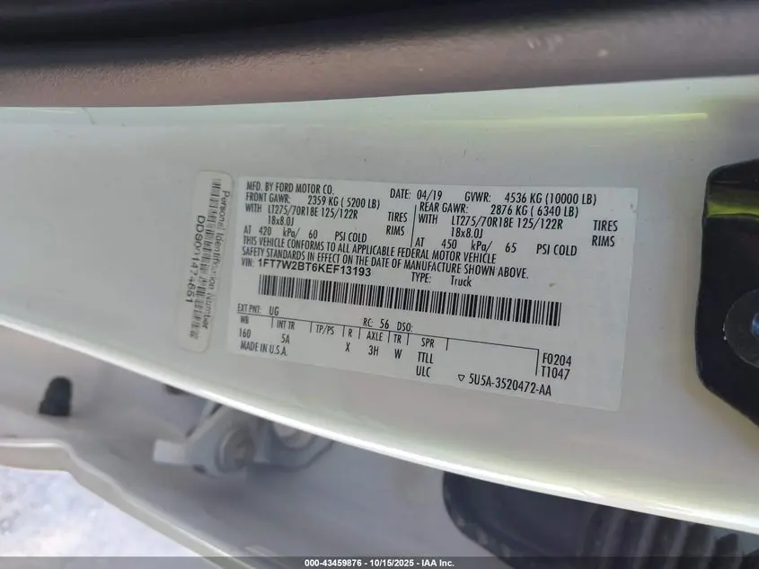 2019 FORD F-250 LARIAT